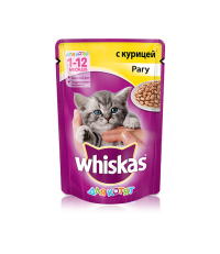 Whiskas для котят рагу с курицей 85 гр.